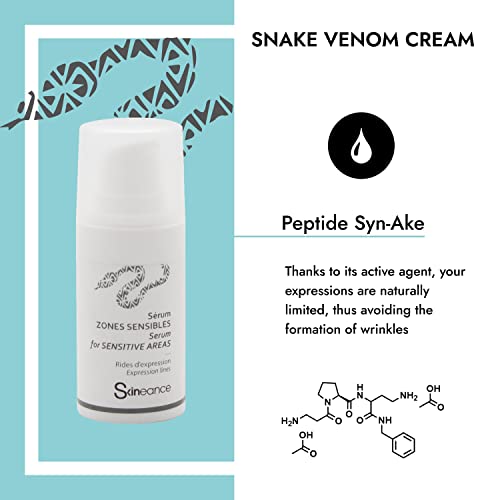SKINEANCE SERUM ZONES SENSIBLES au venin de serpent - Anti-Âge pour le contour des yeux - Réduit les rides d'expression,