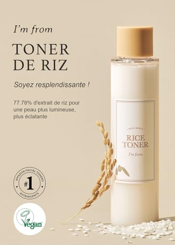 Dessert hydratant Tonique au riz 77,78% d'extrait de riz de Corée essence lumineuse niacinamide peaux sèches végétalien 