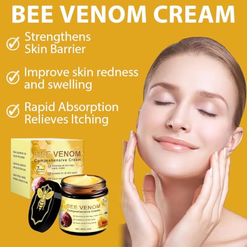Crème de venin d'abeille anti-cellulite et anti-rides 24h d'hydratation naturelle pour femmes - 60g [Certified by Amazon